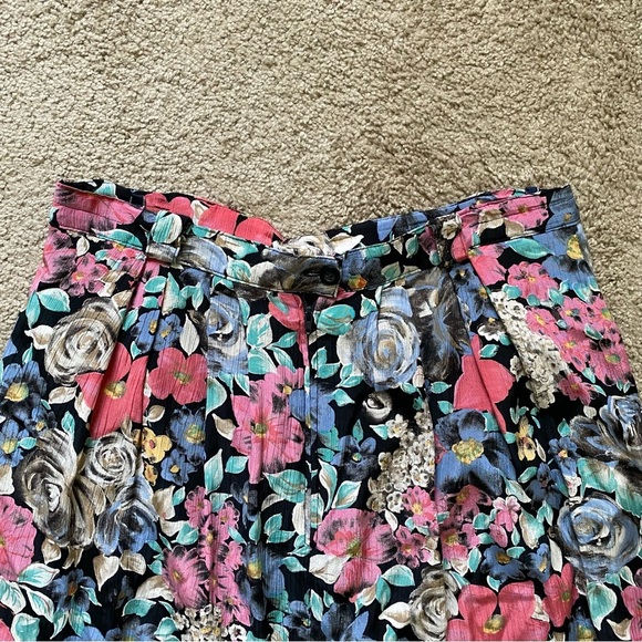 VTG ~ 1990s ~ Your Sixth Sense ~ Floral Maxi Skirt ~ Lined ~ Festive ~ Size L - Picture 3 of 5